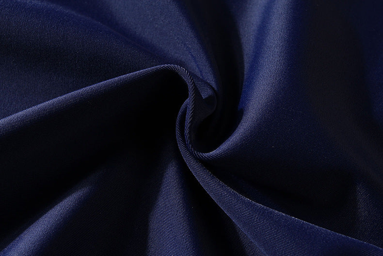 Scoop Neck Peplum Swimdress Blue