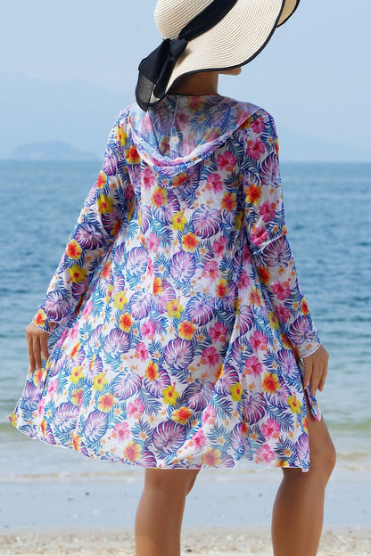 Fashionable High-End Multi-Color Printed Sexy Bikini with Cover-Up Three-Piece Swimsuit Set