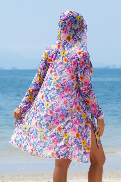 Fashionable High-End Multi-Color Printed Sexy Bikini with Cover-Up Three-Piece Swimsuit Set