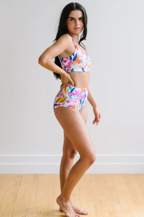 Multi-color Floral Print Bikini
