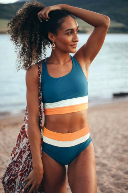 Laguna Cut Back Crop Bikini Set