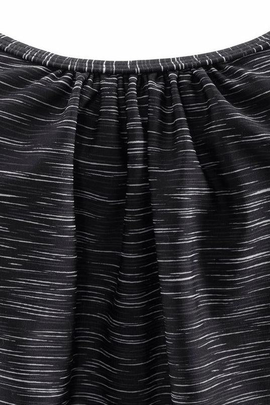 In Oversized Model Tankini Set Black