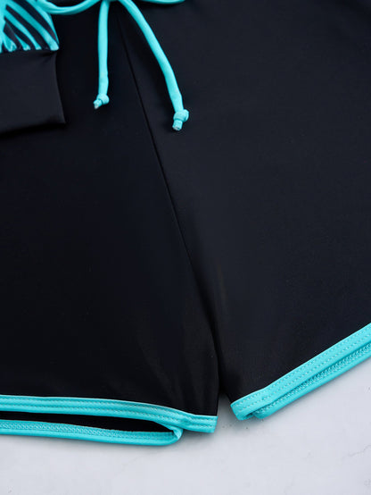 Tropical Vibes Azure Wave Outfit Two-Piece Swimwear