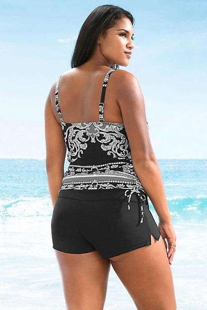 Baroque Printed Tankini Set